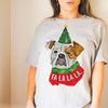 English Bulldog Fa La La. Long Sleeve or Short Sleeve Unisex Christmas T-Shirt