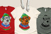 Brown, Yellow, or Black Labrador Retriever Long Sleeve or Short Sleeve Unisex Christmas T-Shirt