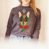 Chihuahua Christmas Crewneck Sweatshirt or Hoodie 