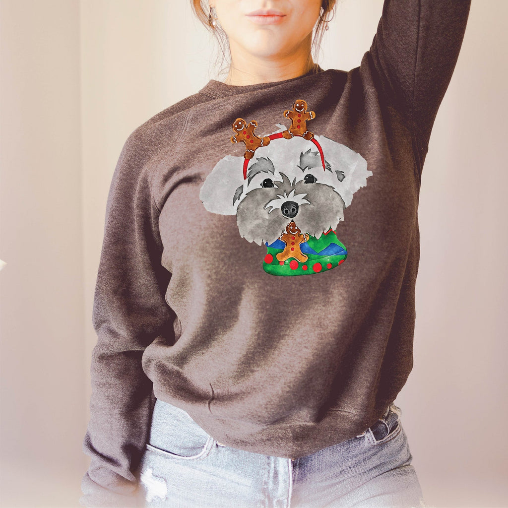 Maltese Terrier Christmas Crewneck Sweatshirt or Hoodie