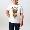 INFANT, TODDLER, or YOUTH Chihuahua Christmas Tee T-Shirt