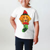 INFANT, TODDLER, or YOUTH Golden Retriever Christmas Tee T-Shirt