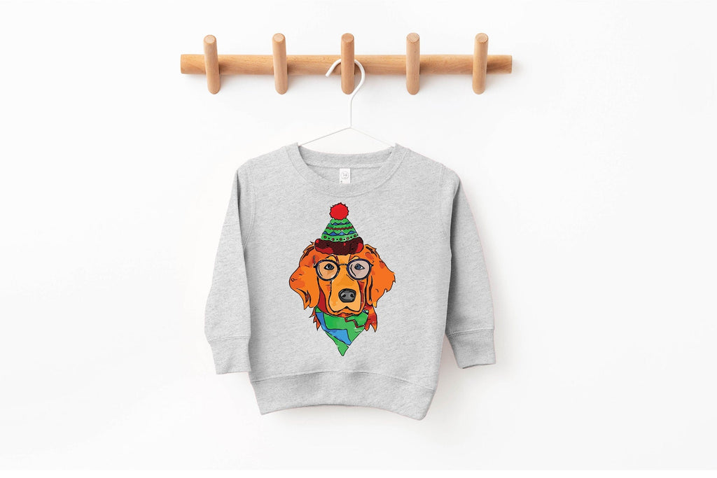 Golden Retriever Festive Christmas Pick a Style Toddler OR Youth Sweatshirt or Hoodie