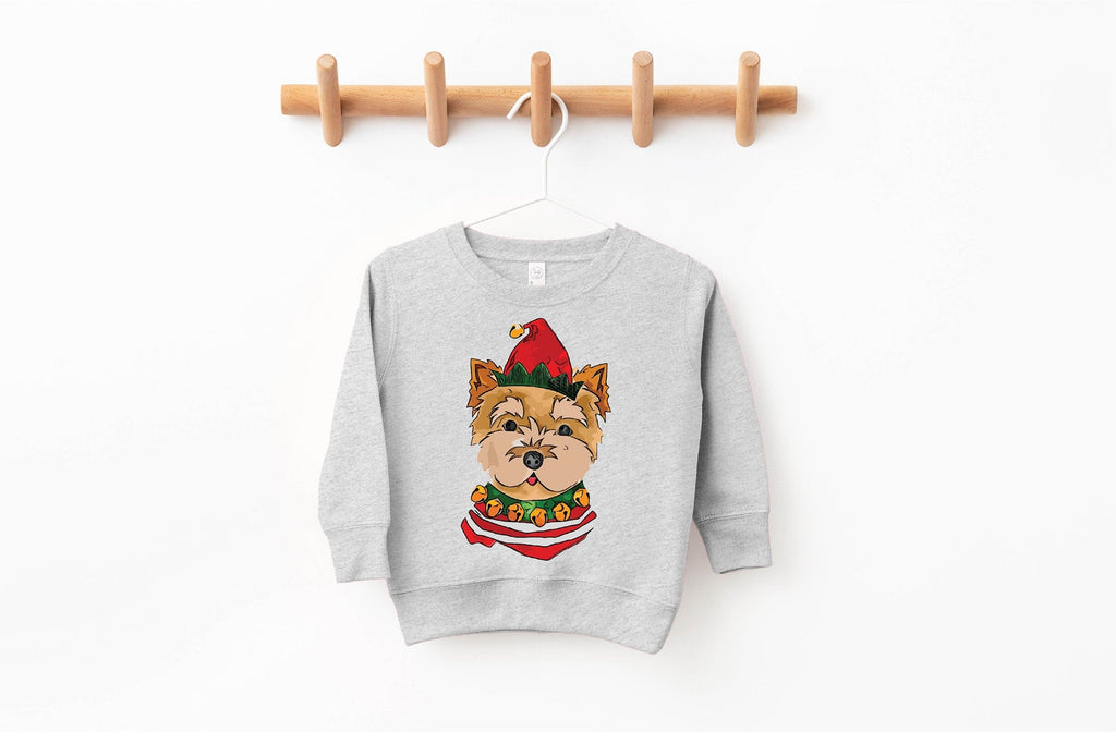 Yorkie Yorkshire Terrier Festive Christmas Pick a Style Toddler OR Youth Sweatshirt or Hoodie