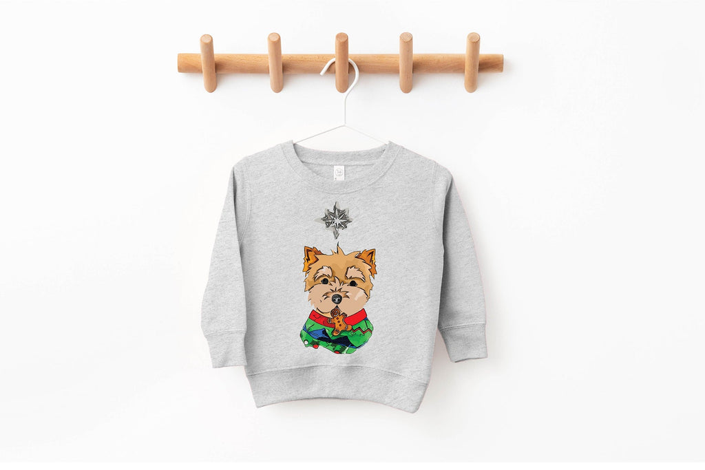Yorkie Yorkshire Terrier Christmas Pick a Style Toddler OR Youth Sweatshirt or Hoodie
