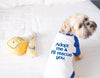 Custom Adopt Me and I'll Rescue You Dog Raglan T-Shirt in Blue and White