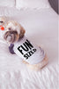Custom Fun Sized Dog Raglan T-Shirt in Grey and Navy
