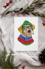 Yellow, Brown, Silver, Black, or Black and White Labrador Retriever Single Card or Notecard Set Festive Christmas Dog Notecards