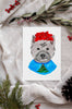 Westie West Highland Terrier Single Card or Notecard Set Christmas Dog Notecards