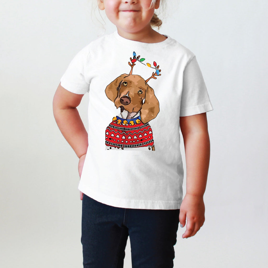 INFANT, TODDLER, or YOUTH German Shorthaired Pointer GSP Christmas Tee T-Shirt