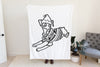 Miniature Pinscher Min Pin Fleece Blanket or Woven Throw Christmas Blanket