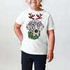 INFANT, TODDLER, or YOUTH Black, Brown, Grey, or Spotted Great Dane Festive Christmas T-Shirt