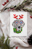 Black, Brown, Grey, or Spotted Great Dane Single Card or Notecard Set Christmas Dog Notecards