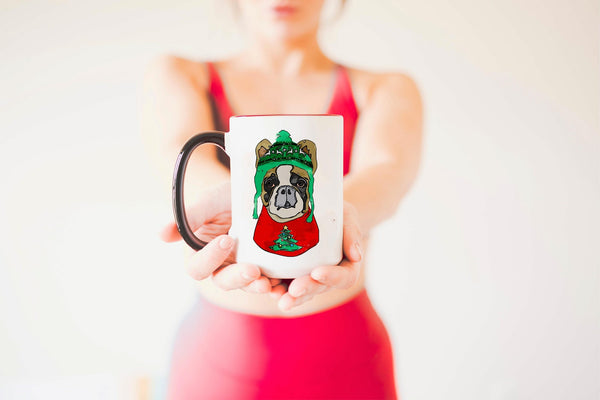 Frenchie French Bulldog Christmas Dog Holiday Mug