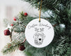 Custom Single or Set of Spotted, Black, Grey, or Brown Great Dane Ceramic Christmas Ornaments