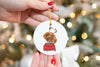 Custom Single or Set of German Shorthaired Pointer GSP Festive Ceramic Christmas Ornaments