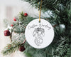 Custom Single or Set of Dalmatian Festive Ceramic Christmas Ornaments