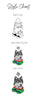 Barkley & Wagz Style Chart for Siberian Husky - Vector, Watercolor, Cartooj