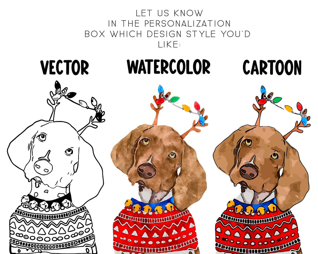 Custom Christmas Dog - Purchase By Itself or With Any Christmas Listing - Make Your Festive Sweatshirt, T-Shirt, Mug, Gift Tag Personalized!