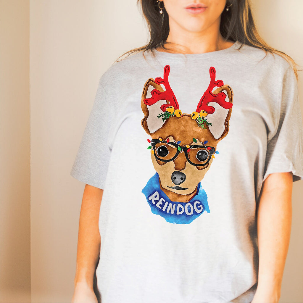 Chihuahua Long Sleeve or Short Sleeve Unisex Christmas T-Shirt
