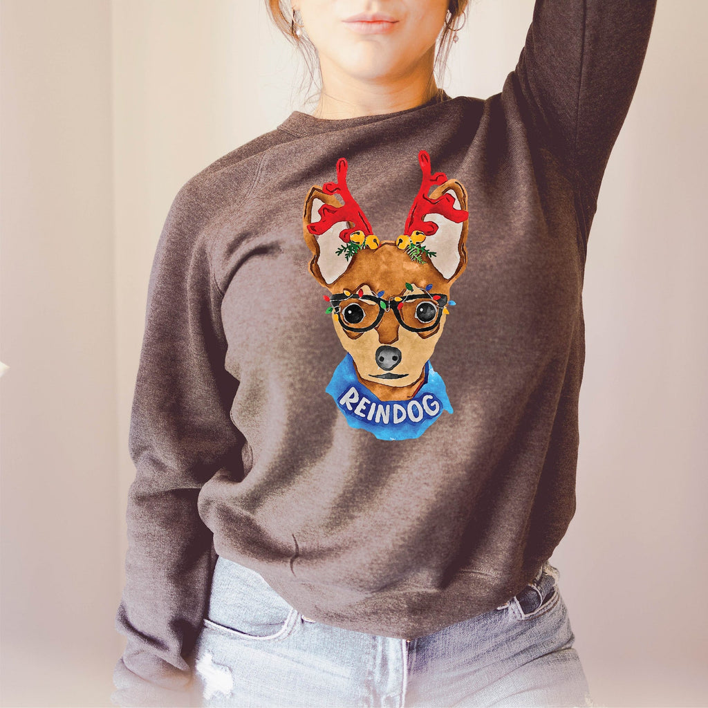 Chihuahua Christmas Crewneck Sweatshirt or Hoodie