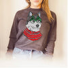 Husky Christmas Crewneck Sweatshirt or Hoodie