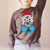 Westie West Highland Terrier Bow Christmas Crewneck Sweatshirt or Hoodie