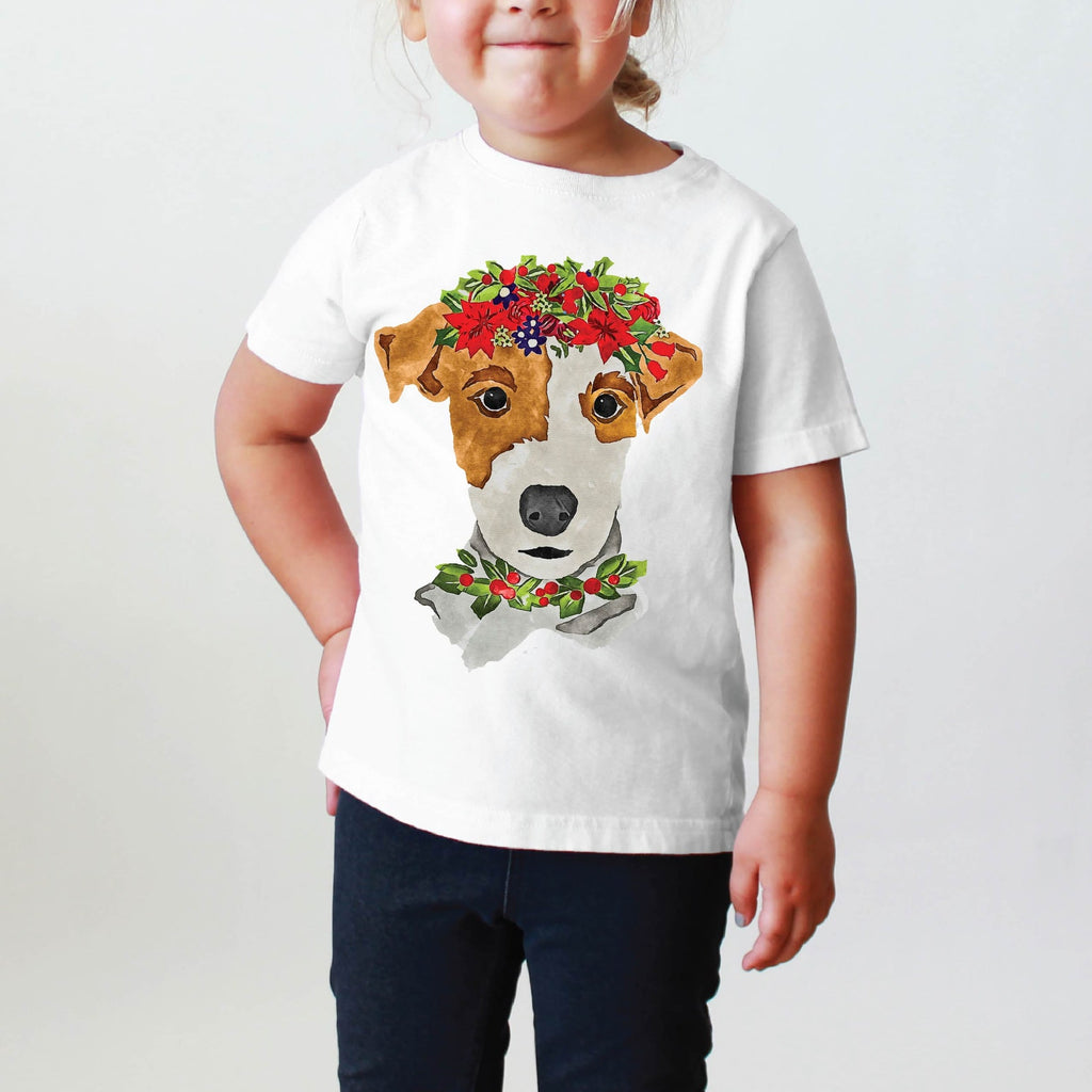 INFANT, TODDLER, or YOUTH Jack Russell JRT Festive Christmas Tee T-Shirt