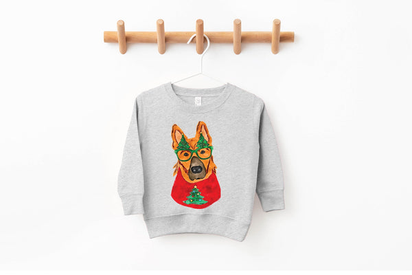 German Shepherd GSD Christmas Pick a Style Toddler OR Youth Sweatshirt or Hoodie
