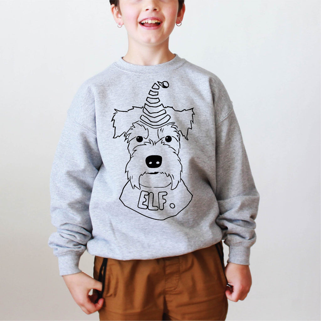 Schnauzer Festive Christmas Pick a Style Toddler OR Youth Sweatshirt or Hoodie