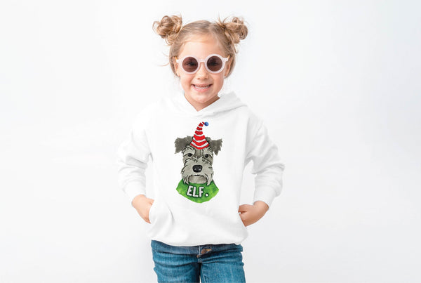 Schnauzer Festive Christmas Pick a Style Toddler OR Youth Sweatshirt or Hoodie