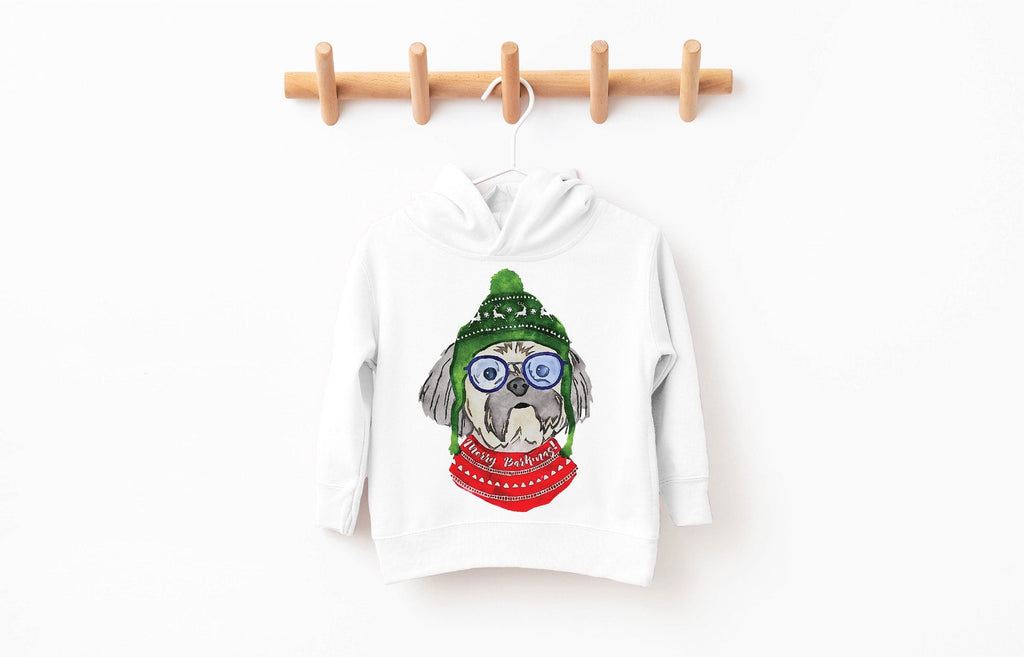 Shih Tzu Festive Christmas Pick a Style Toddler OR Youth Sweatshirt or Hoodie