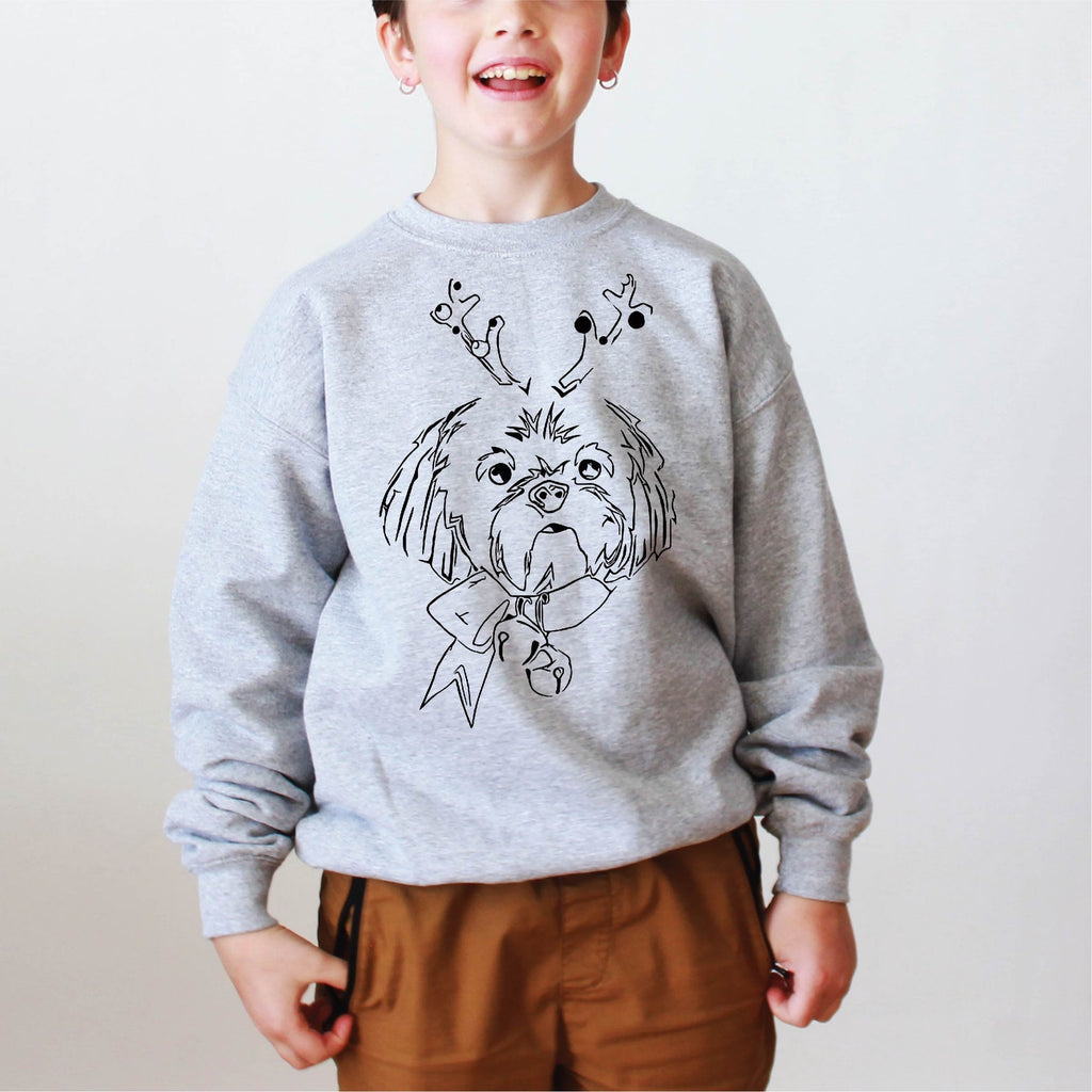 Shih Tzu Christmas Pick a Style Toddler OR Youth Sweatshirt or Hoodie