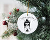 Custom Single or Set of Frenchie French Festive Bulldog Ceramic Christmas Ornaments