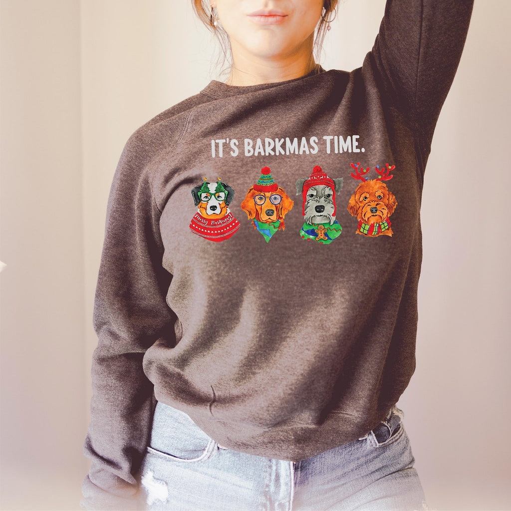 Custom Wording Pick Your Christmas Dog Breeds Crewneck Festive Sweatshirt or Hoodie