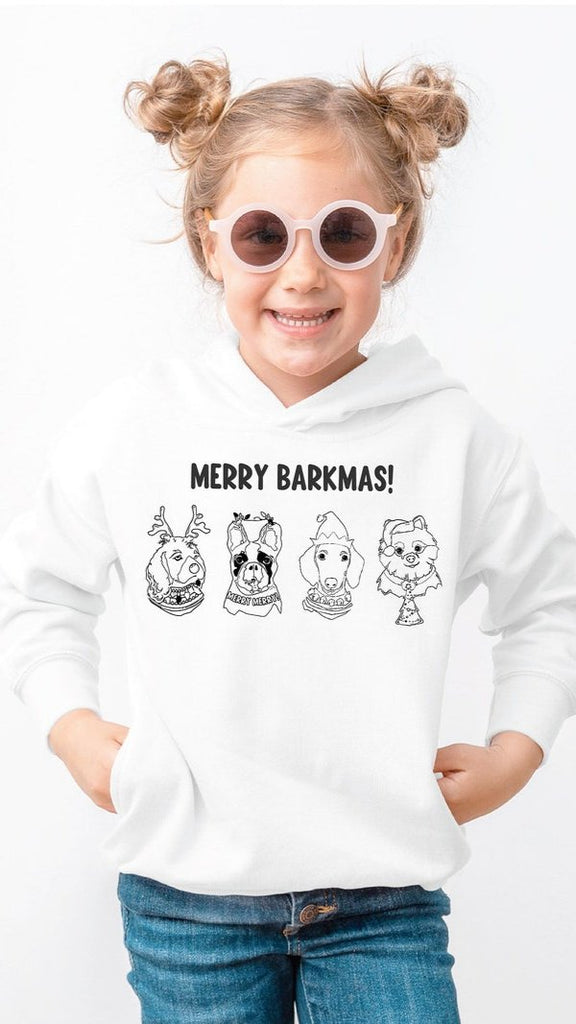 TODDLER or YOUTH Custom Wording Pick Your Christmas Dog Breed/s Sweatshirt - Merry Barkmas