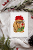 Cocker Spaniel Single Card or Notecard Set Christmas Festive Dog Notecards