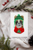 French Bulldog Frenchie Single Card or Notecard Set Christmas Dog Notecards