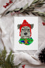 Schnauzer Single Card or Notecard Set Christmas Dog Notecards