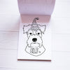 The Merry Barkmas Coloring Mini Notepad - 60 Sheets of Festive Christmas Dogs - Schnauzer