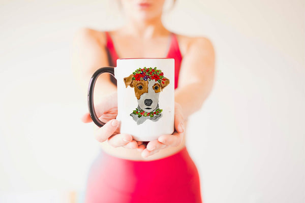 Jack Russell Terrier JRT Christmas Dog Holiday Mug