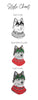 Barkley & Wagz Style Chart for Siberian Husky - Vector, Watercolor, Cartoon