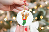 Custom Single or Set of Pembroke Welsh Corgi Festive Ceramic Christmas Ornaments