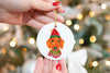 Custom Single or Set of Dachshund Doxie Ceramic Christmas Ornaments