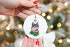 Custom Single or Set of Husky Ceramic Christmas Ornaments