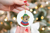Custom Single or Set of Silver, Brown, Yellow, or Black Labrador Retriever Ceramic Christmas Ornaments