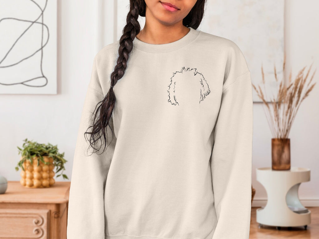 Custom Full Head and Dog, Cat, or Other Pet Ears Front/Back Crewneck Sweatshirt