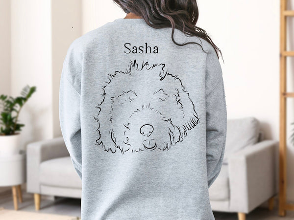 Custom Full Head and Dog, Cat, or Other Pet Ears Front/Back Crewneck Sweatshirt