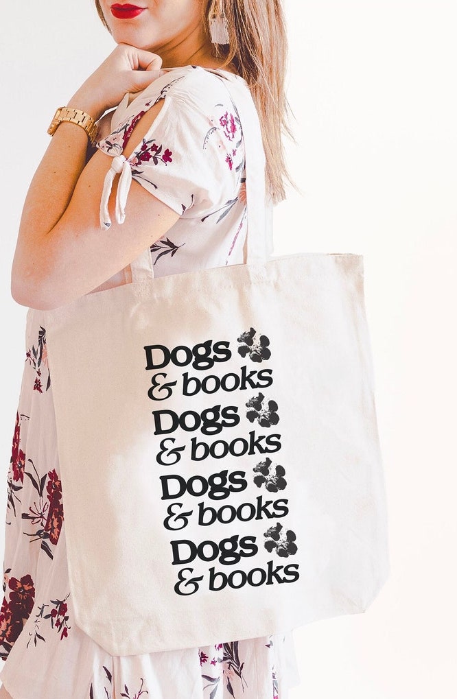 Dogs and Books Tote