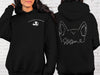 Custom Memorial Nose or Paw Print and Dog, Cat, or Other Pet Ears Front/Back Crewneck Sweatshirt